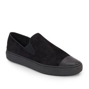 Vince Camuto Black Suede Slip-On Sneakers